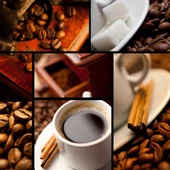 Kahve Kolajlı Cafe Duvar Kağıdı Baskı - 5