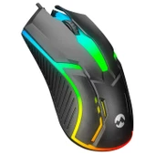 Mouse Oyuncu Gaming Işıklı Everest SM-G52 Siyah thumbnail 1