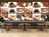 Kahve & Atıştırmalık Cafe Duvar Kağıdı Baskı - 3