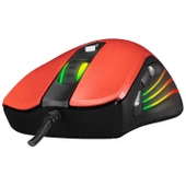 Mouse Oyuncu RGB Ledli 7 Tuşlu Makrolu 6400 Dpi Rampage SMX-R33 Limbo Kırmızı - 3