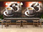 Çuvalda Kahve Cafe Duvar Kağıdı Baskı thumbnail 3