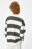 Koton Oversize Sweatshirt Bisiklet Yaka Uzun Kollu Renk Bloklu - 4