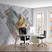 Mimari Çizim Emlak ve Gayrimenkul Duvar Kağıdı Baskı thumbnail 1