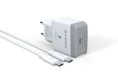 Syrox PD18T 3.0A 18W PD 1mt Kablolu Type-C Şarj Cihazı - Beyaz - 1