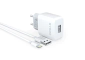 Syrox J46 1.6A 1mt Kablolu Lightning Şarj Cihazı - Beyaz - 1