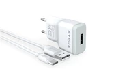 Syrox J28 2.0A 1mt Kablolu Type-C Şarj Cihazı - Beyaz - 1