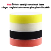 Oto Araç Araba Pasta Cila Polisaj Süngeri + 115 mm Taban + Matkap Adaptörü Parlatıcı Çizik Giderici 3'Lü SET - 5