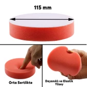 Oto Araç Araba Pasta Cila Polisaj Süngeri 115 mm Cırtlı Kaporta Parlatıcı Çizik Giderici Parlatma Pedi thumbnail 3