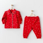 Andywawa AC25329 Happy Newyear Bebek Pijama Takım Red - 1