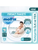 Molfix Premium Bebek Bezi Fırsat Paketi 1 Beden 2-5 Kg 72 Adet - 1
