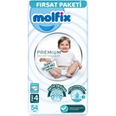 Molfix Premium Bebek Bezi Fırsat Paketi 4 Beden 7-14 Kg 54 Adet thumbnail 1