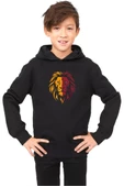 Sarı Kırmızı Leon Siyah Çocuk 3ip Kapşonlu - 1