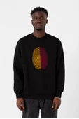 Sarı Kırmızı Parmak İzi Siyah Erkek 2ip Sweatshirt - 1