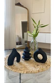 10 Cm Minimal Vazo Set 3'lü Bohem Minyatür Dekoratif Vazo | OG-9 | - 3