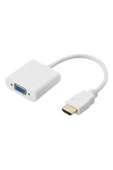 Blueway Projeksiyon Uyumlu Hdmı To Vga Kablo Çevirici Dönüştürücü - Beyaz - 1