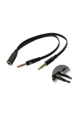 Alfais 4457 Kulaklık Mikrofon Çevirici Ayırıcı Switch Splitter 3.5mm - 1