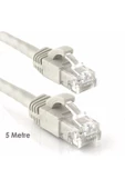 YILMART 5 Metre Cat 6 Fabrikasyon Internet Data Kablosu ( Rj45 Uc Ethernet Modem ) - 1