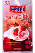 POLI Sütlü Çilek Aromalı Içecek Tozu 3 Adet X 250 Gram - 2