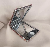 Ayna Makyaj Aynası Fatıma Ana Eli Model Cep Aynası Çanta Seyahat Taşınabilir thumbnail 3