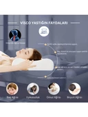PİLLOWART Ortopedik Visco Yastık Boyun Fıtığı Boyun Düzleşmesi Boyun Ağrısı Destekli Yastık - 1
