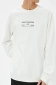 Koton Slogan Baskılı Sweatshirt Bisiklet Yaka Uzun Kollu Pamuklu - 5
