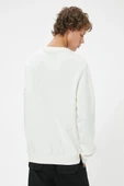Koton Slogan Baskılı Sweatshirt Bisiklet Yaka Uzun Kollu Pamuklu - 4