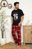 Nisanca Yazlık %100 Pamuk Kısa Kollu Erkek Pijama Takımı - 10