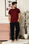 Nisanca Yazlık %100 Pamuk Kısa Kollu Erkek Pijama Takımı - 6