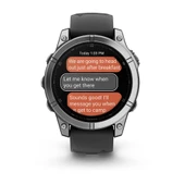 Garmin Fenix E – 47 mm AMOLED Paslanmaz Çelik Siyah Silikon Kayışlı - 6