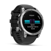 Garmin Fenix E – 47 mm AMOLED Paslanmaz Çelik Siyah Silikon Kayışlı - 4