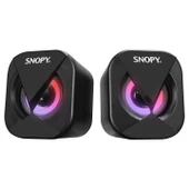 Hoparlör Speaker Usb 1+1 2W*2 Led Işıklı Snopy SN83U - 1