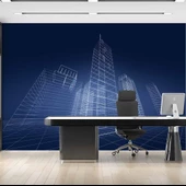 Soyut Bina Projesi Gayrimenkul Emlak ve Gayrimenkul Duvar Kağıdı Baskı thumbnail 2