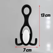 İlknur 5 Adet Portmanto Vestiyer Duvar Askısı Metal Dolap Elbise Askılığı Askılık Siyah Beyaz 5 Adet thumbnail 4