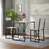 Eportatif Mutfak Masası 2 Kişilik Balkon Masa Takımı Beyaz 1490 thumbnail 1