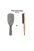 Fontenay Profesyonel Topuz Fırçası 3033 + Pro 3 Boyutlu Açma Tarama Tarak Saç Fırçası 2'Li Set - 1