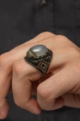 Yemen Akik Taşlı 925 Gümüş Erkek Yüzük thumbnail 1