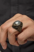 Yemen Akik Taşlı 925 Gümüş Erkek Yüzük thumbnail 7
