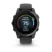 Garmin Fenix E - 47 mm AMOLED Slate Gri Siyah Silikon Kayışlı - 6