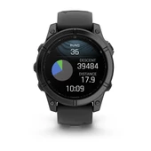 Garmin Fenix E - 47 mm AMOLED Slate Gri Siyah Silikon Kayışlı - 5