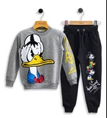 Çocuk Eşofman Takımı-Disney Baskılı 3-9 Yaş Bisiklet Yaka Cepli Mevsimlik Lüks ve Ekonomik - 2