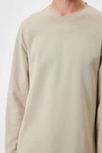 Koton Bisiklet Yaka Sweatshirt Basic Uzun Kollu Pamuklu - 5
