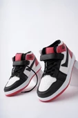 Uzun Bilekli Unisex Beyaz Kırmızı Çocuk Spor Sneaker Ayakkabı - 2