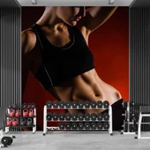 Kadın Fitness Spor Salonu için Duvar Kağıdı thumbnail 3