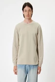 Koton Bisiklet Yaka Sweatshirt Basic Uzun Kollu Pamuklu - 3