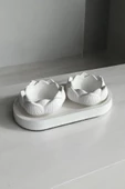 2'li Lotus Çiçeği Dekoratif Tabak & Kase + Oval Tabak - 1