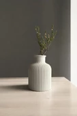 Dekoratif Pampas Vazosu 10 cm | Beyaz | - 1