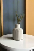 Dekoratif Pampas Vazosu 10 cm | Beyaz | - 2