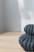 H&M Muadili Dalgalı Şamdan Dekoratif Mumluk | 10 cm |  Gri - 4