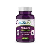 Collagen + Spirulina Tablet Takviye Edici Gıda - 1260 Mg 60 Tablet - (kolajen Tip 1 2 3) - 1