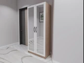 Limila 2 Kapaklı Aynalı Marbella Kiraz-Beyaz Renk Portmanto - 2